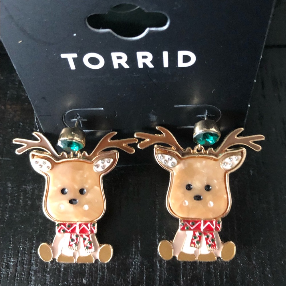 TORRID BABY REINDEER STATEMENT EARRING - Picture 5 of 5